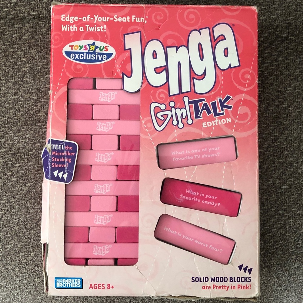 Rare 2007 Jenga Pink Girl Edition ToysRUs